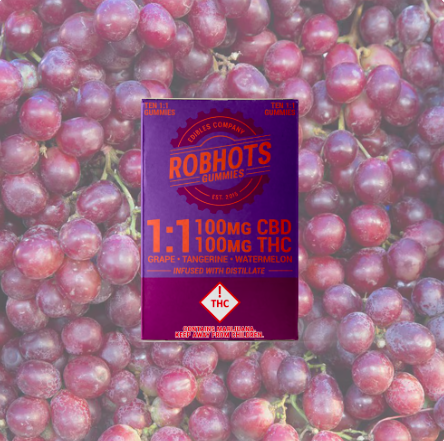 ROBHOTS 1:1 CBD:THC (100mg CBD/100mg THC) Gummies